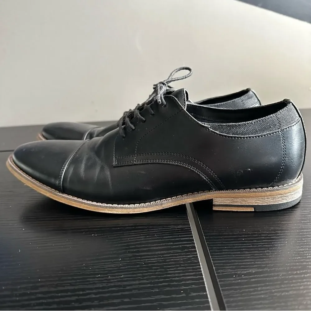Seven 91 Leather Cap Toe Dress Lace Up Loafer, 10.5